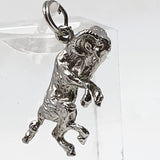 Ram Sterling Silver Charm Pendant