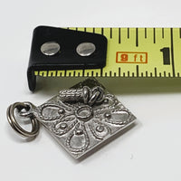 Graduation Cap Sterling Silver Charm Pendant