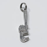 Monkey Wrench Sterling Silver Charm Pendant
