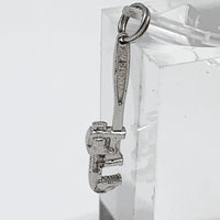 Monkey Wrench Sterling Silver Charm Pendant