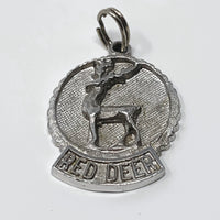 Red Deer Sterling Silver Charm Pendant