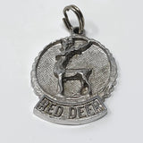 Red Deer Sterling Silver Charm Pendant