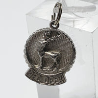 Red Deer Sterling Silver Charm Pendant