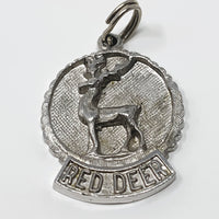 Red Deer Sterling Silver Charm Pendant