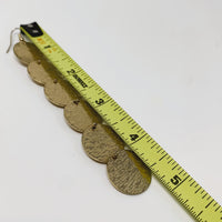 Gold-Tone Metal Disc Drop Earrings 4 3/4 inches