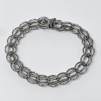 Sterling Silver Charm Bracelet Size 6 1/4 Inches