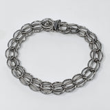 Sterling Silver Charm Bracelet Size 6 1/4 Inches