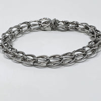 Sterling Silver Charm Bracelet Size 6 1/4 Inches