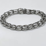 Sterling Silver Charm Bracelet Size 6 1/4 Inches