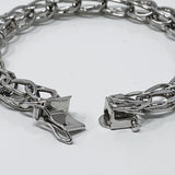 Sterling Silver Charm Bracelet Size 6 1/4 Inches