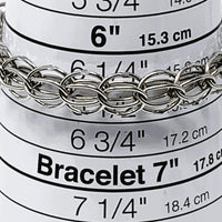 Sterling Silver Charm Bracelet Size 6 1/4 Inches
