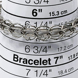 Sterling Silver Charm Bracelet Size 6 1/4 Inches