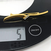 Crown Trifari Gold Tone Wave Brooch