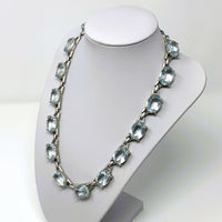 Swarovski Chunky Aqua Crystal Necklace