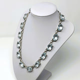 Swarovski Chunky Aqua Crystal Necklace
