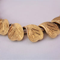 Coro Francois Gold Leaf Choker Necklace and Bracelet