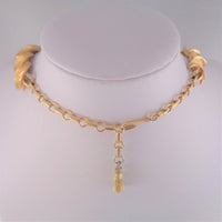 Coro Francois Gold Leaf Choker Necklace and Bracelet
